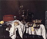 Still-Life with Pie, Silver Ewer and Crab by Willem Claesz Heda